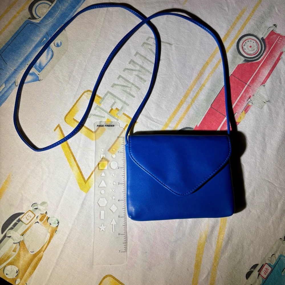 Mossimo Royal Blue Crossbody Envelope Mini Purse with Snap Closure - Picture 11 of 14